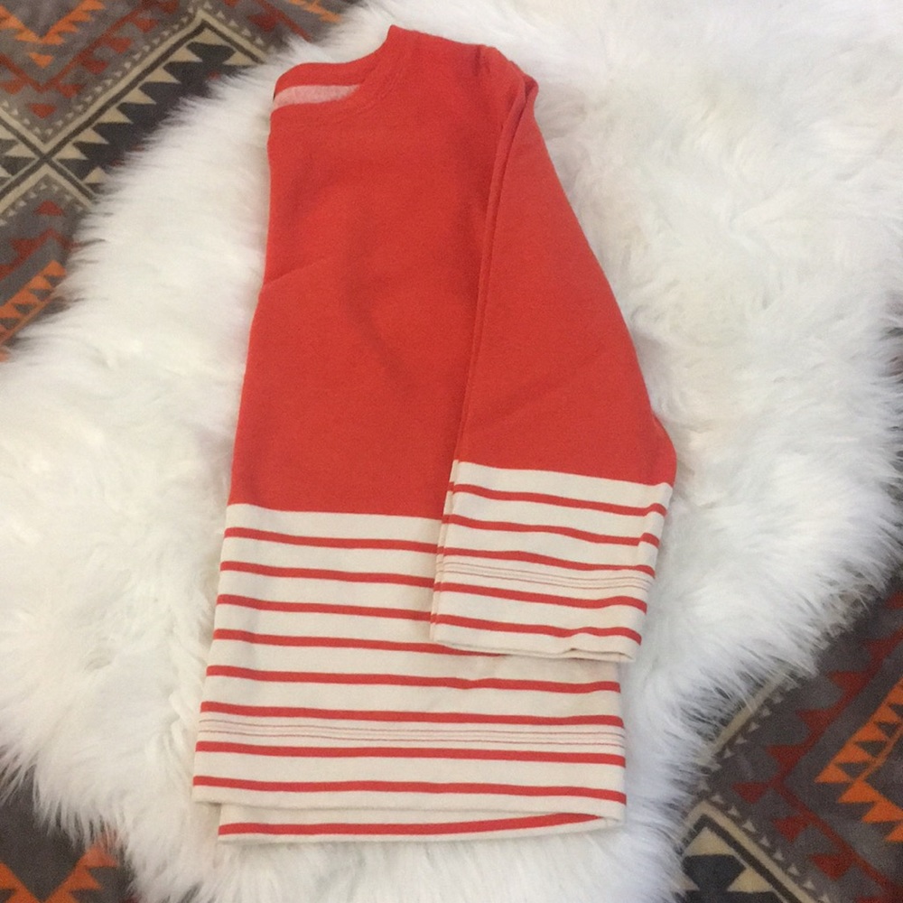 J.Crew Nautical Fleece Striped Pullover